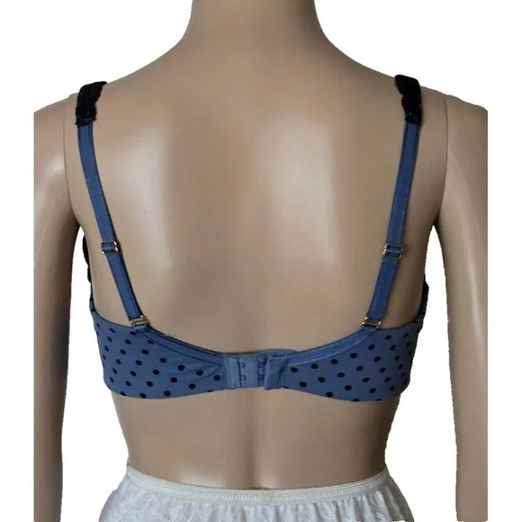 Soma Bra multicolor Polka dot Underwire Embraceable Full Coverage Lace Trim 34D - Picture 3 of 5